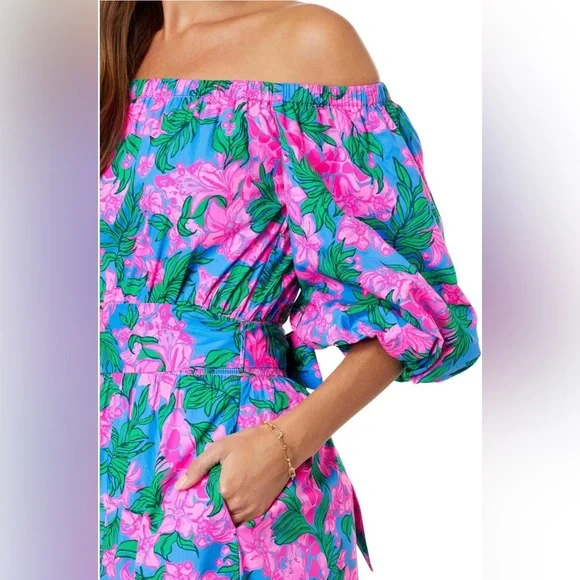 Lilly Pulitzer Shawnlee Elbow Sleeve Maxi Size S - Picture 3 of 5